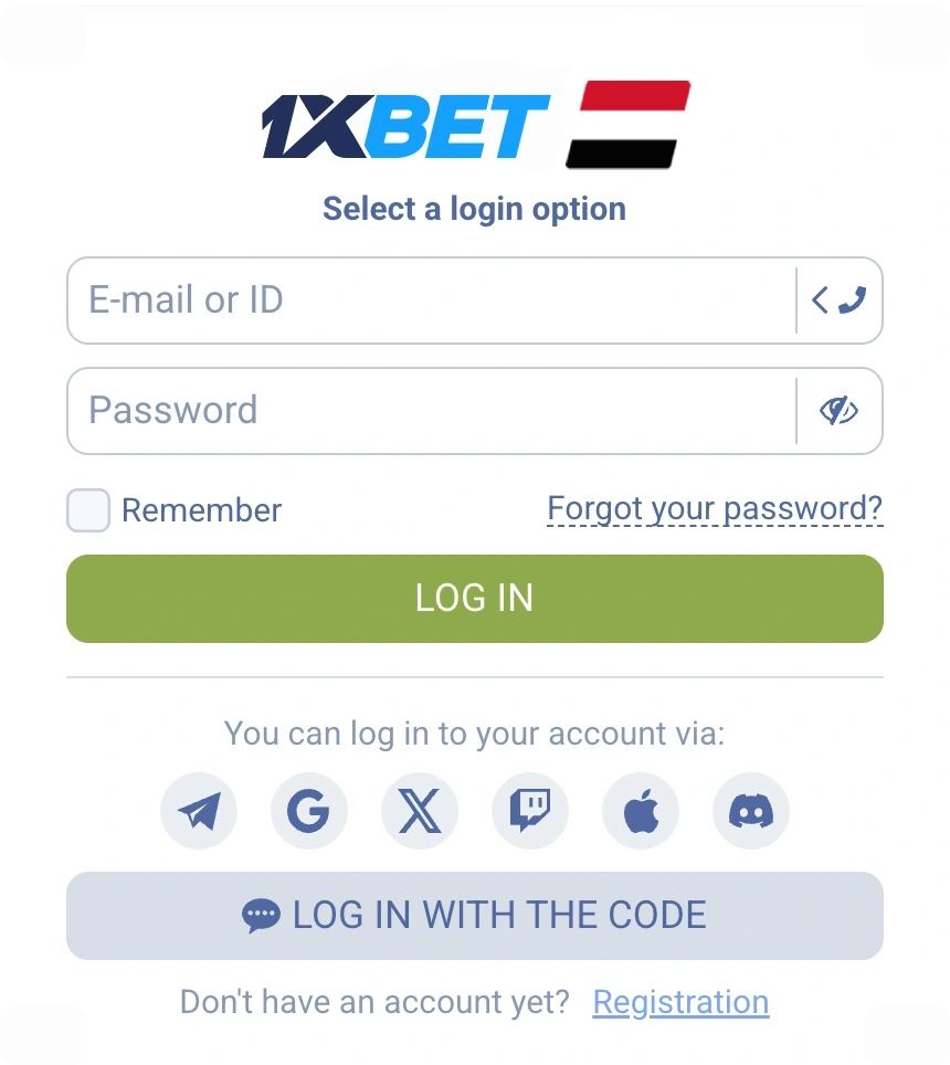 Login 1xBet Yemen